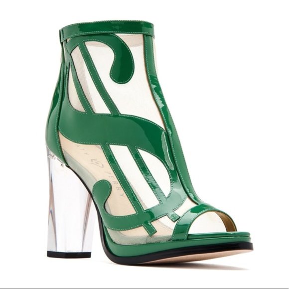 Katy Perry Mesh Lucite Heel Ankle Booties - Picture 2 of 2